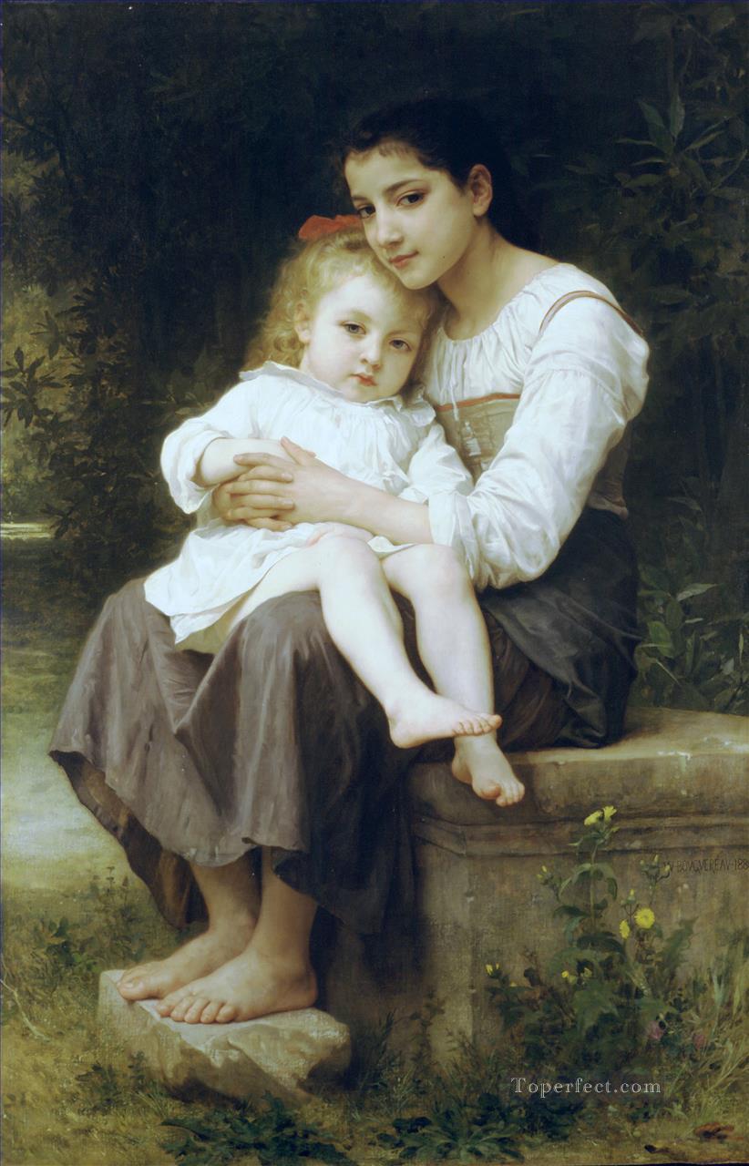 La soeur ainee Realism William Adolphe Bouguereau Oil Paintings